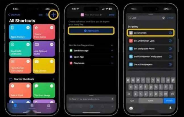 辛集苹果14锁屏维修店分享iPhone14升级iOS16.4后如何创建锁屏快捷方式 